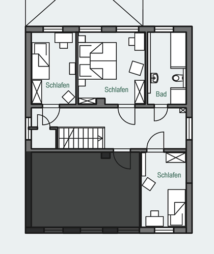 Floor plan first floor | Apartment KLARA